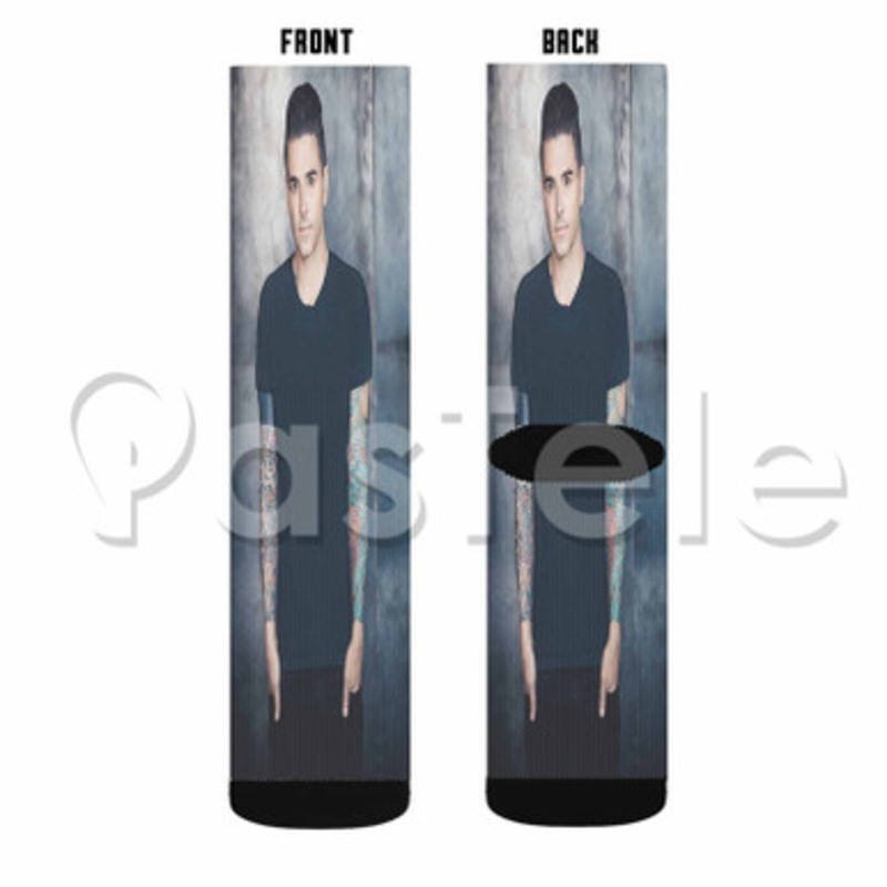 Dashboard Confessional Custom Sublimation Personalized Printed Socks Polyester Acrylic Nylon Spandex