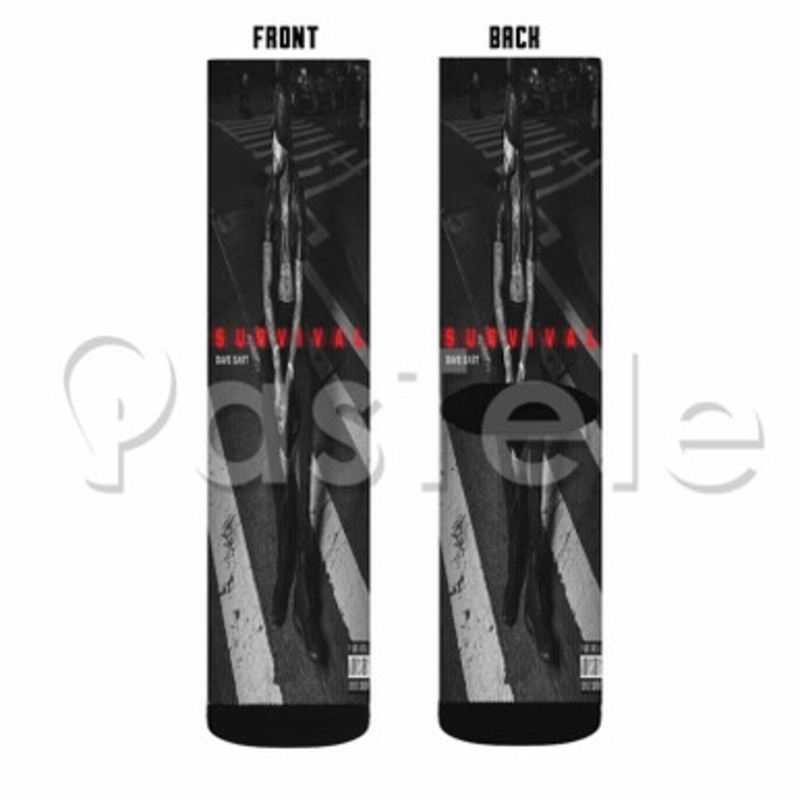 Dave East Survival Custom Sublimation Personalized Printed Socks Polyester Acrylic Nylon Spandex