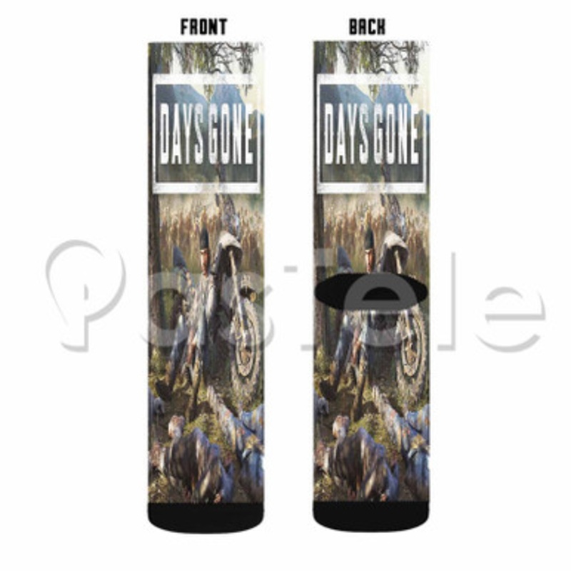 Days Gone Custom Sublimation Personalized Printed Socks Polyester Acrylic Nylon Spandex