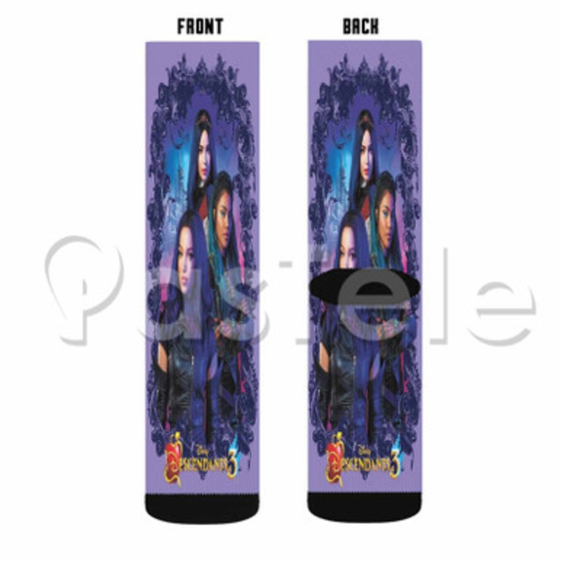 Disney Descendants 3 Custom Sublimation Personalized Printed Socks Polyester Acrylic Nylon Spandex