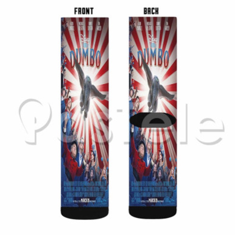 Disney Dumbo Live Action Custom Sublimation Personalized Printed Socks Polyester Acrylic Nylon Spandex