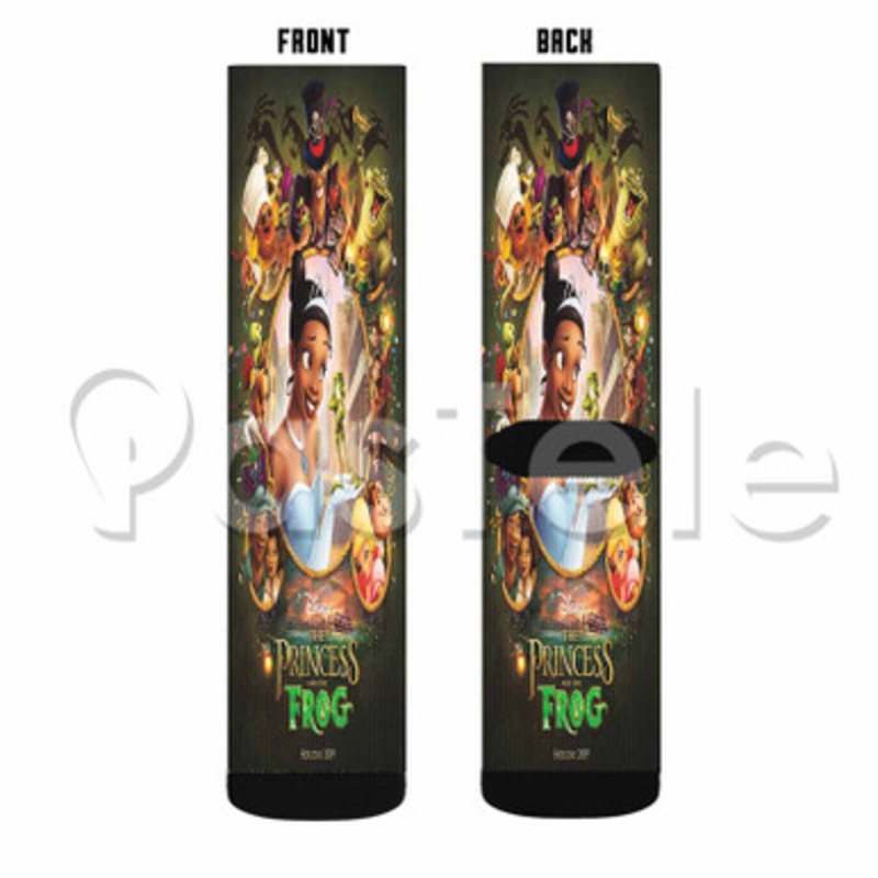 Disney The Princess and the Frog Custom Sublimation Personalized Printed Socks Polyester Acrylic Nylon Spandex