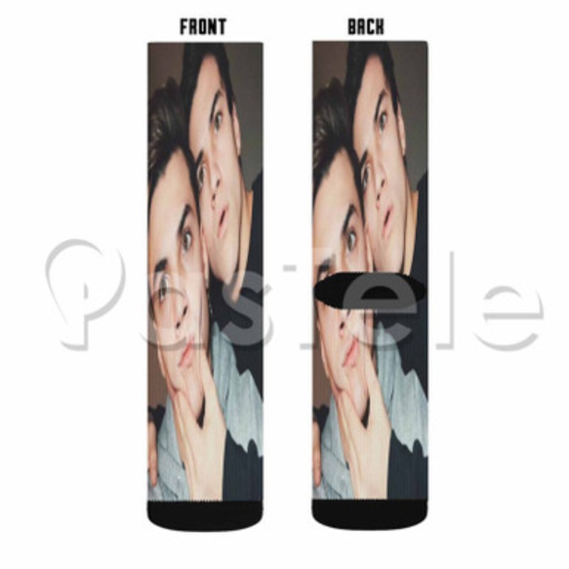 dolan twins 2 Custom Sublimation Personalized Printed Socks Polyester Acrylic Nylon Spandex