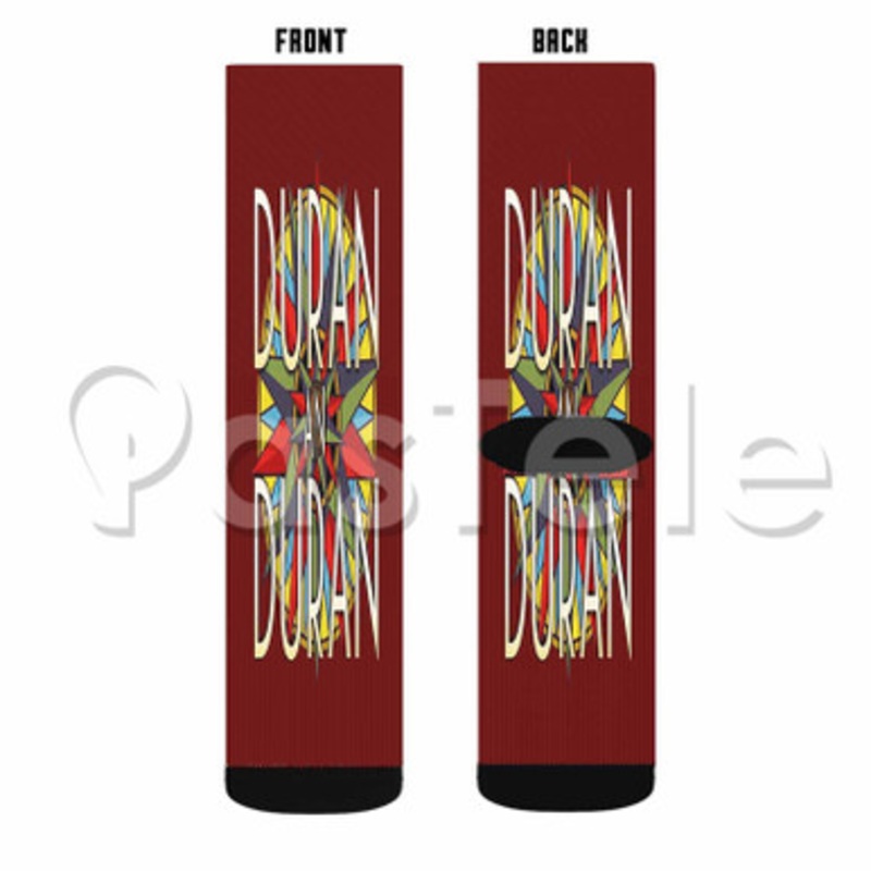 duran duran d Custom Sublimation Personalized Printed Socks Polyester Acrylic Nylon Spandex