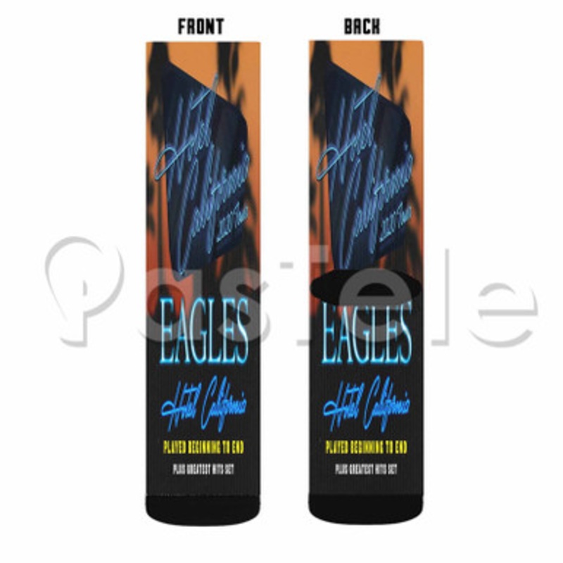 Eagles Hotel California 2020 Tour Custom Sublimation Personalized Printed Socks Polyester Acrylic Nylon Spandex