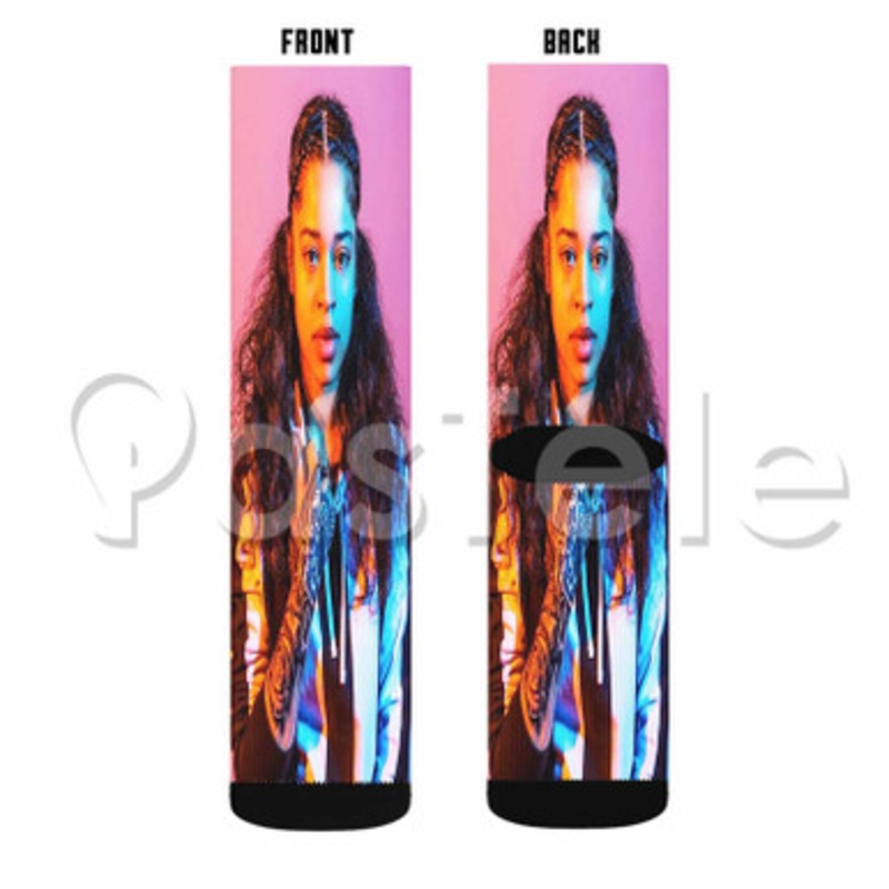 Ella Mai Custom Sublimation Personalized Printed Socks Polyester Acrylic Nylon Spandex