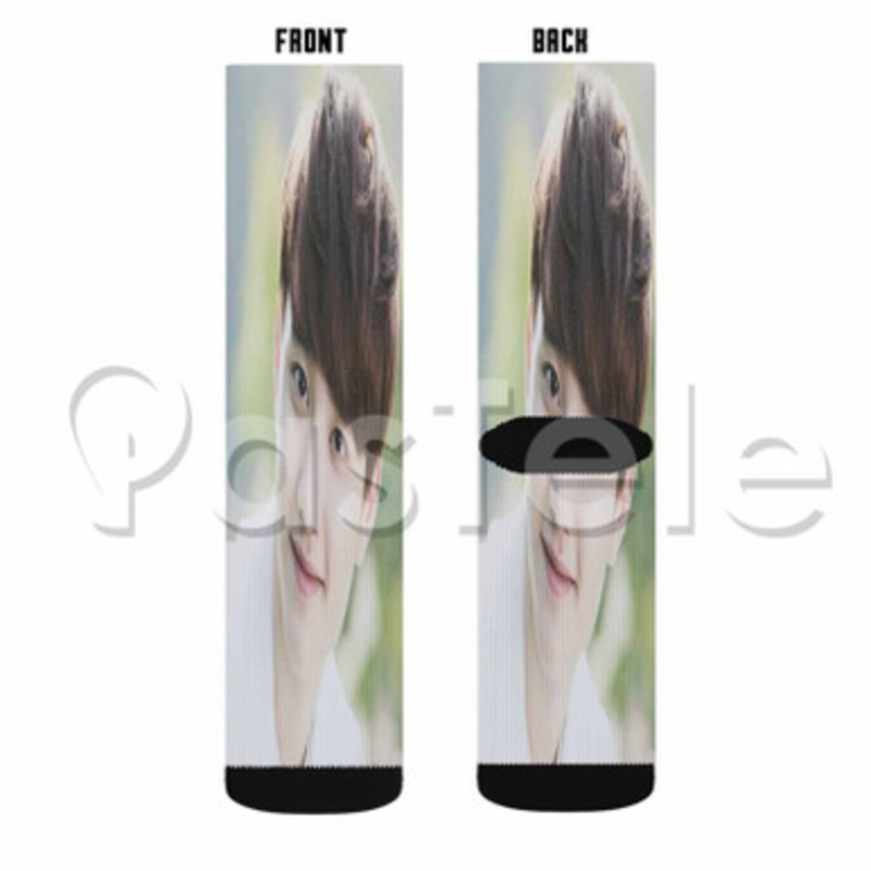 Exo Do Kyung soo Custom Sublimation Personalized Printed Socks Polyester Acrylic Nylon Spandex
