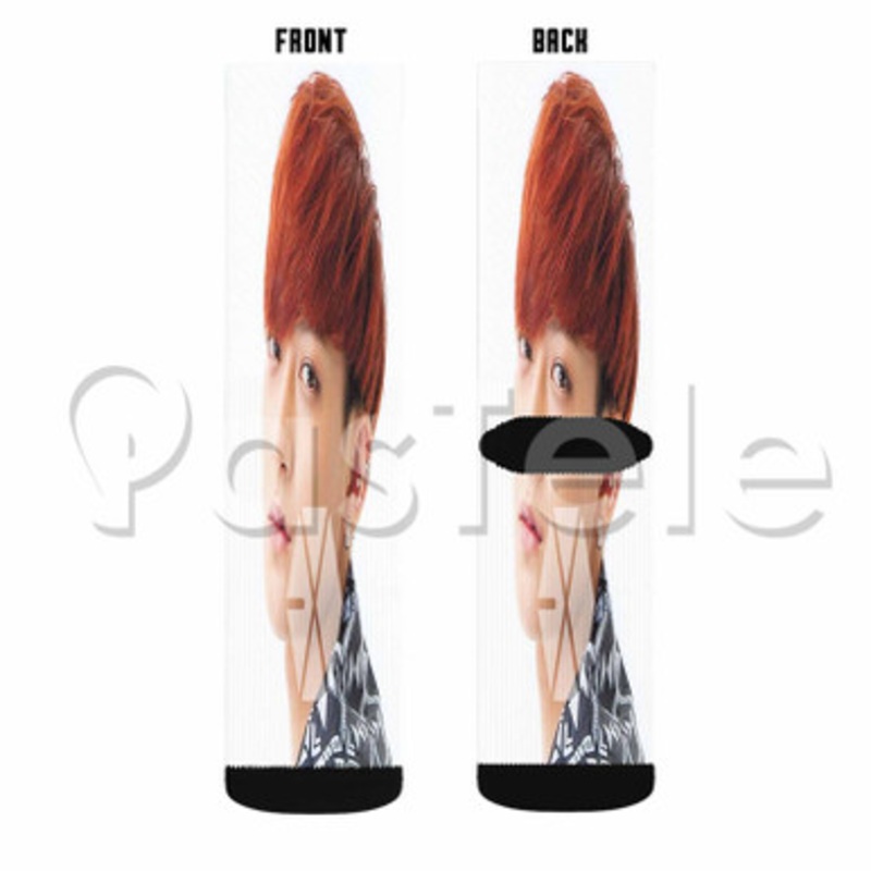 Exo Hu ng Zit o Custom Sublimation Personalized Printed Socks Polyester Acrylic Nylon Spandex