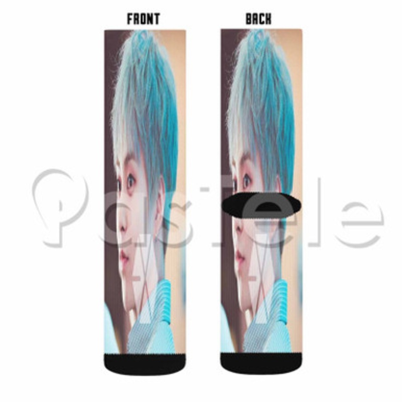 Exo Xiumin Custom Sublimation Personalized Printed Socks Polyester Acrylic Nylon Spandex