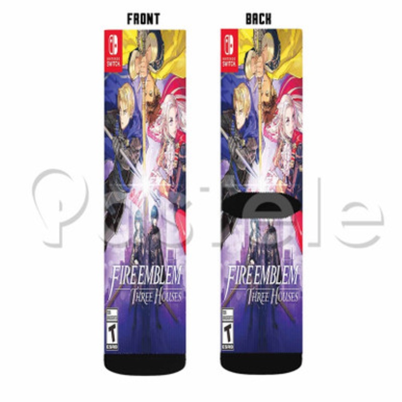 Fire Emblem Three Houses Custom Sublimation Personalized Printed Socks Polyester Acrylic Nylon Spandex