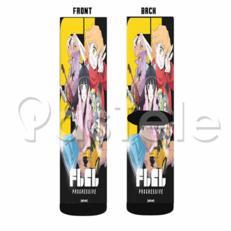 FLCL Progressive Custom Sublimation Personalized Printed Socks Polyester Acrylic Nylon Spandex