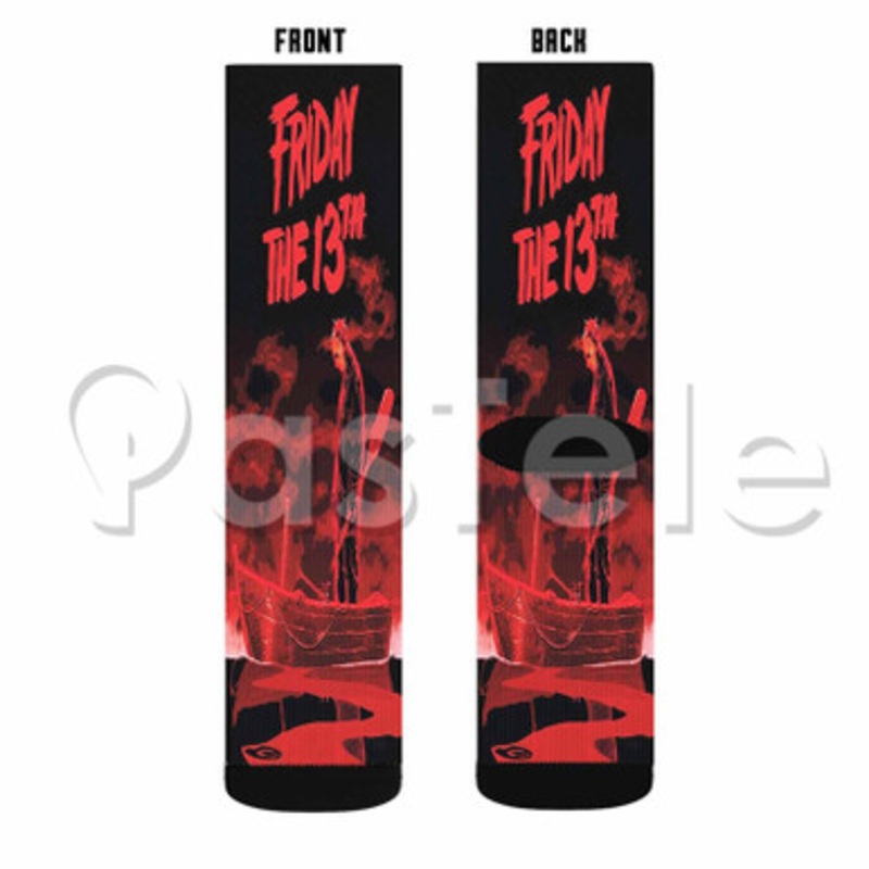 Friday The 13th Custom Sublimation Personalized Printed Socks Polyester Acrylic Nylon Spandex