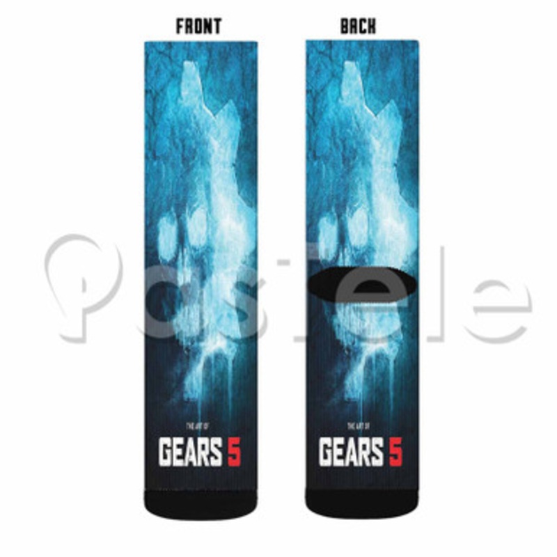 Gears 5 Custom Sublimation Personalized Printed Socks Polyester Acrylic Nylon Spandex