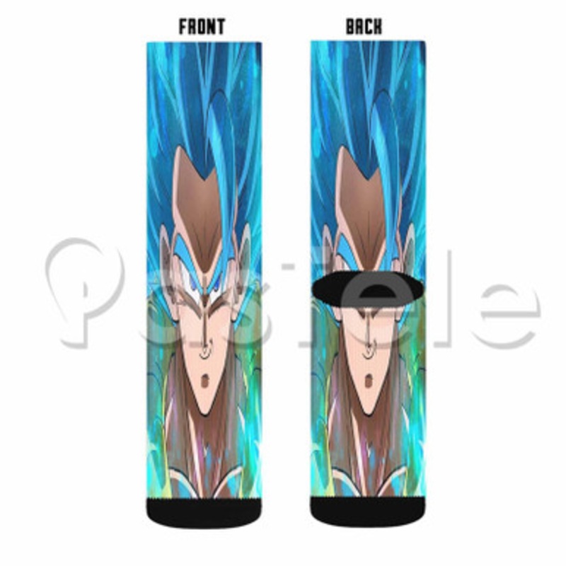 Gogeta Blue Custom Sublimation Personalized Printed Socks Polyester Acrylic Nylon Spandex