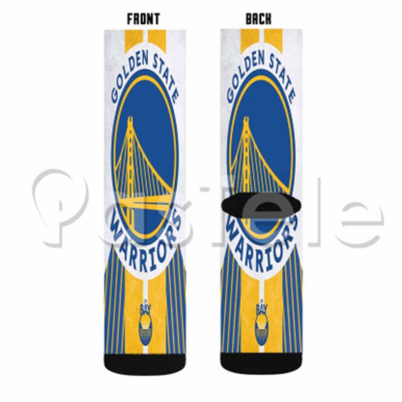 Golden State Warriors NBA Custom Sublimation Personalized Printed Socks Polyester Acrylic Nylon Spandex