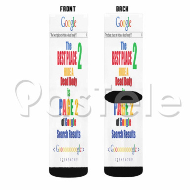 google creative Custom Sublimation Personalized Printed Socks Polyester Acrylic Nylon Spandex