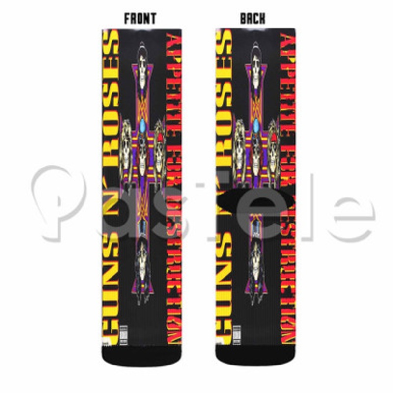 Guns N Roses Appetite For Destruction Custom Sublimation Personalized Printed Socks Polyester Acrylic Nylon Spandex