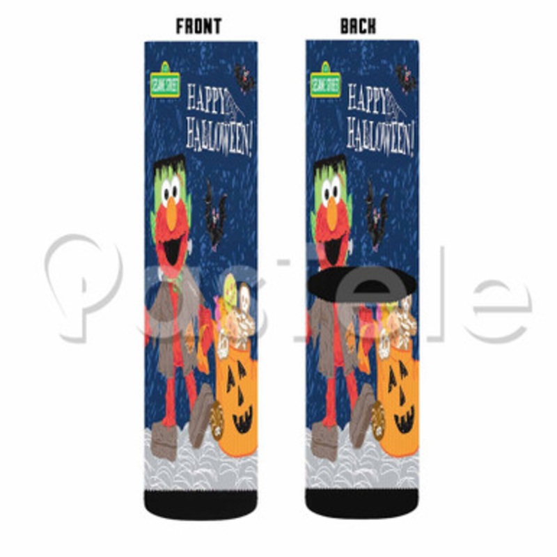 Happy Halloween Custom Sublimation Personalized Printed Socks Polyester Acrylic Nylon Spandex