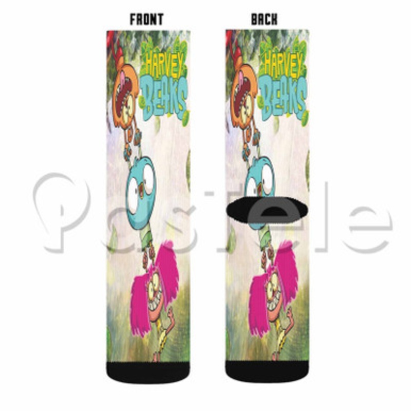 Harvey Beaks Custom Sublimation Personalized Printed Socks Polyester Acrylic Nylon Spandex