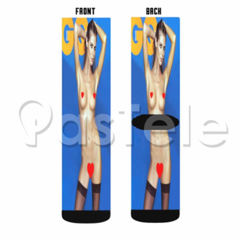 Heidi Klum Custom Sublimation Personalized Printed Socks Polyester Acrylic Nylon Spandex
