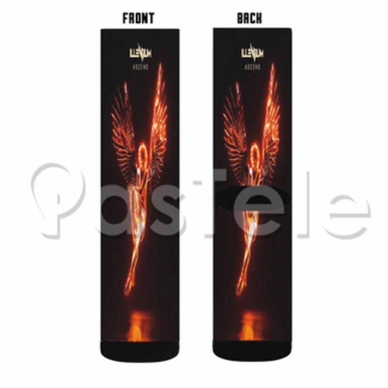 Illenium Ascend Custom Sublimation Personalized Printed Socks Polyester Acrylic Nylon Spandex
