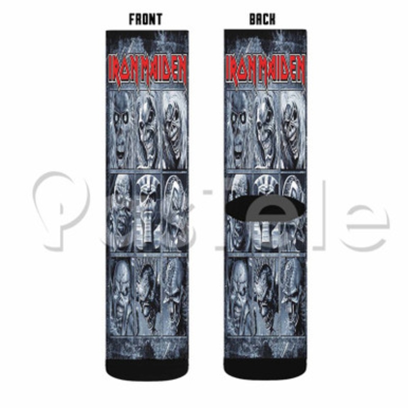 Iron Maiden Album Custom Sublimation Personalized Printed Socks Polyester Acrylic Nylon Spandex