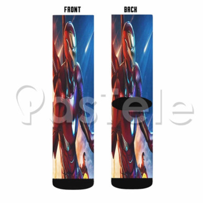 Iron Man Custom Sublimation Personalized Printed Socks Polyester Acrylic Nylon Spandex