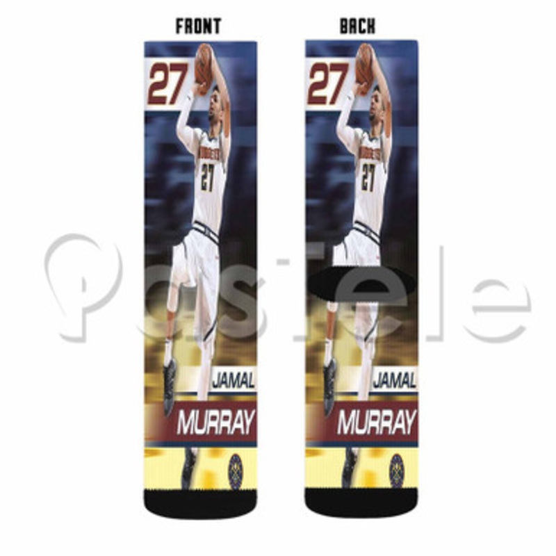 Jamal Murray Denver Nuggets NBA Custom Sublimation Personalized Printed Socks Polyester Acrylic Nylon Spandex