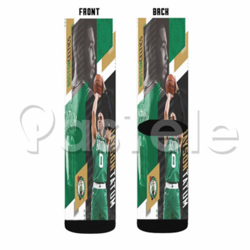 Jayson Tatum Boston Celtics NBA Custom Sublimation Personalized Printed Socks Polyester Acrylic Nylon Spandex