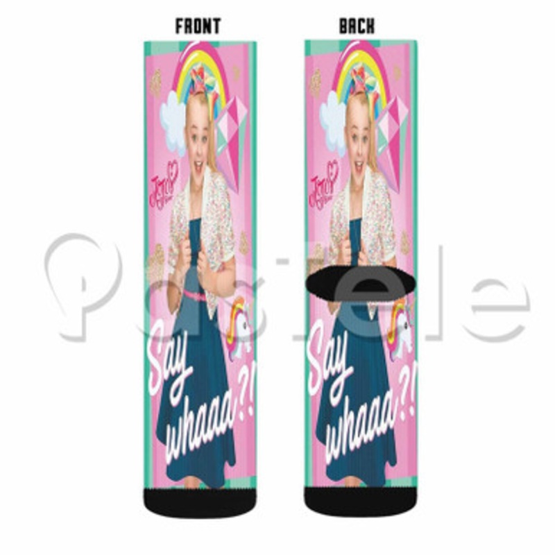 Jo Jo Siwa Say Whaa Custom Sublimation Personalized Printed Socks Polyester Acrylic Nylon Spandex
