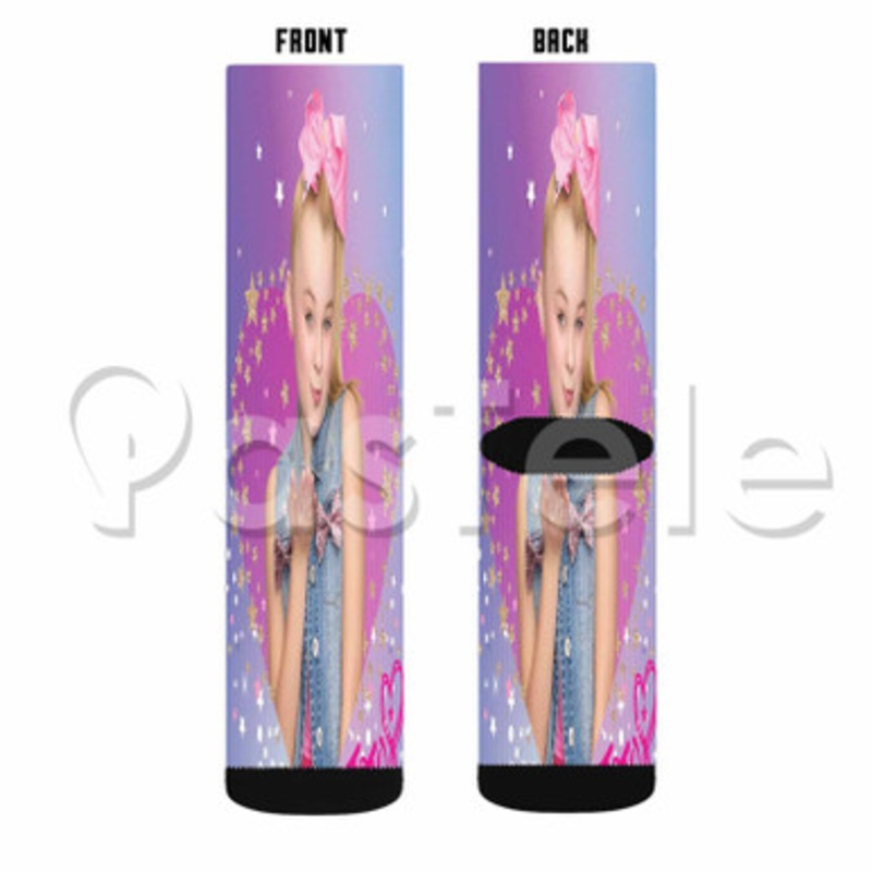 jojo siwa 3 Custom Sublimation Personalized Printed Socks Polyester Acrylic Nylon Spandex