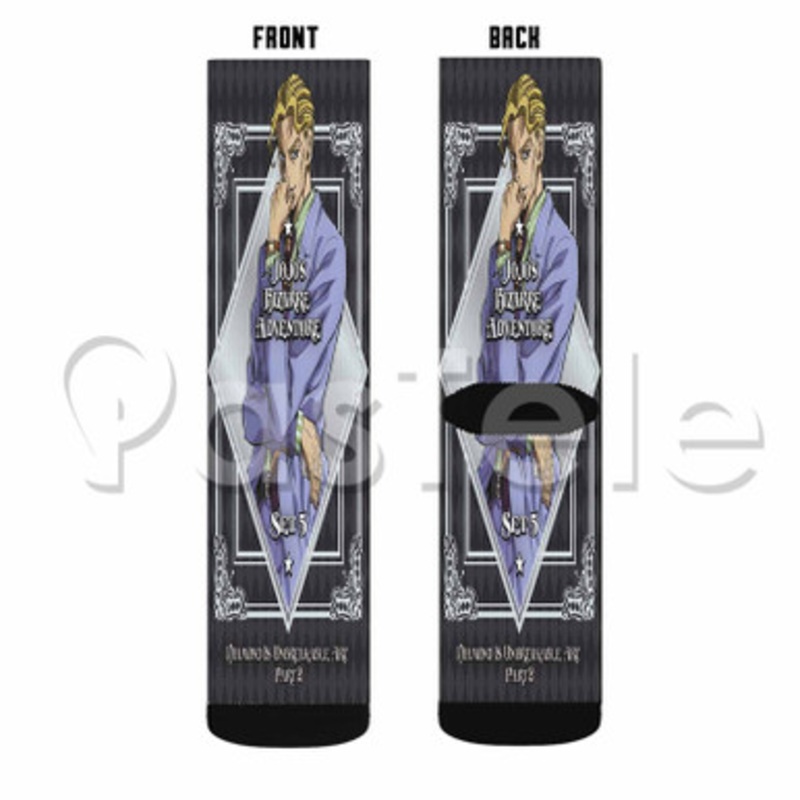 Jojos Bizarre Adventure Diamond is Unbreakable Custom Sublimation Personalized Printed Socks Polyester Acrylic Nylon Spandex
