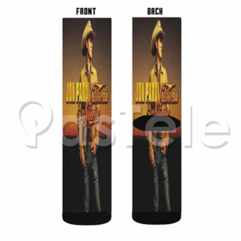 Jon Pardi Custom Sublimation Personalized Printed Socks Polyester Acrylic Nylon Spandex