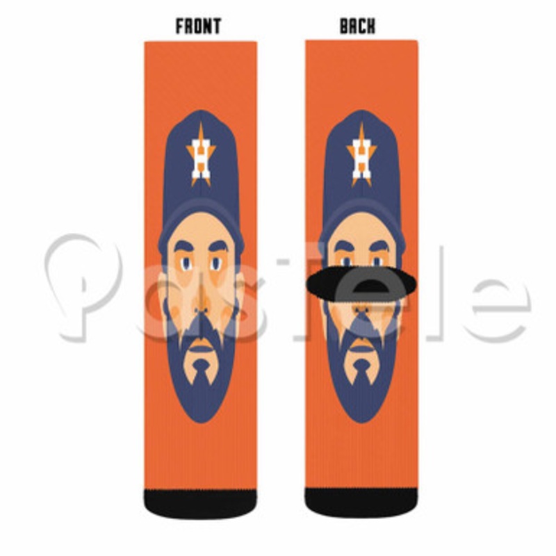 Jos Altuve Custom Sublimation Personalized Printed Socks Polyester Acrylic Nylon Spandex