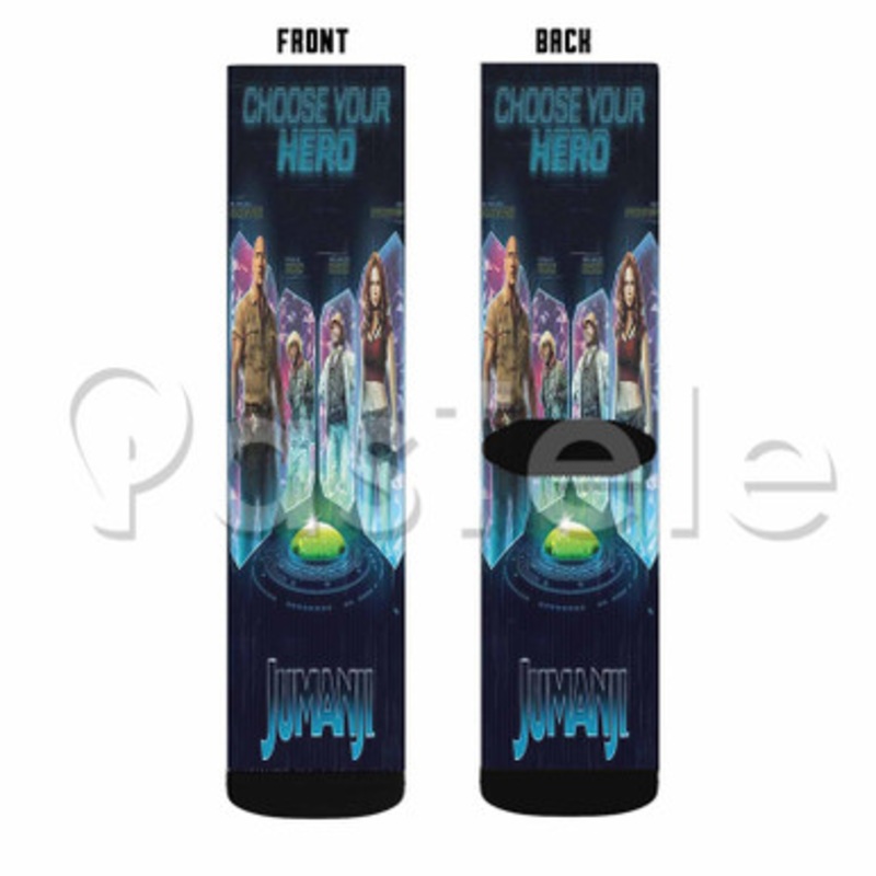 Jumanji 3 Custom Sublimation Personalized Printed Socks Polyester Acrylic Nylon Spandex