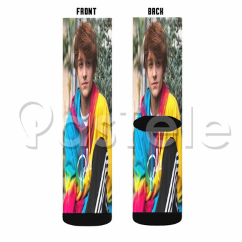 Justin Blake Custom Sublimation Personalized Printed Socks Polyester Acrylic Nylon Spandex