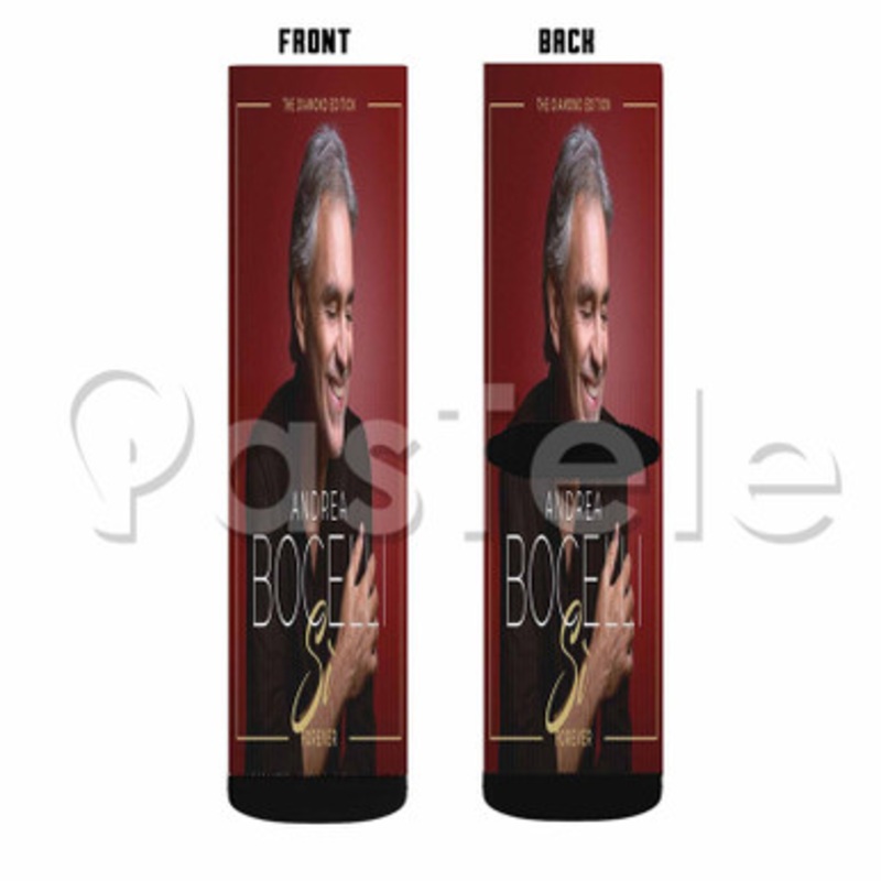 Andrea Bocelli Si Forever The Diamond Edition Custom Sublimation Personalized Printed Socks Polyester Acrylic Nylon Spandex