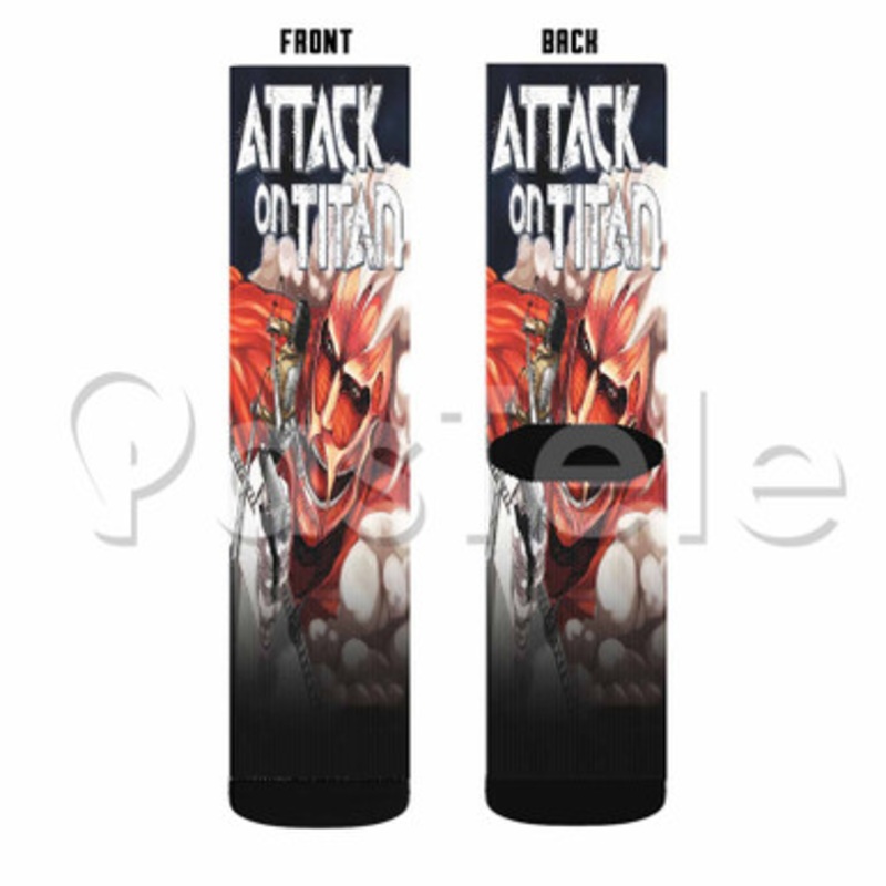 Attack on Titan Custom Sublimation Personalized Printed Socks Polyester Acrylic Nylon Spandex