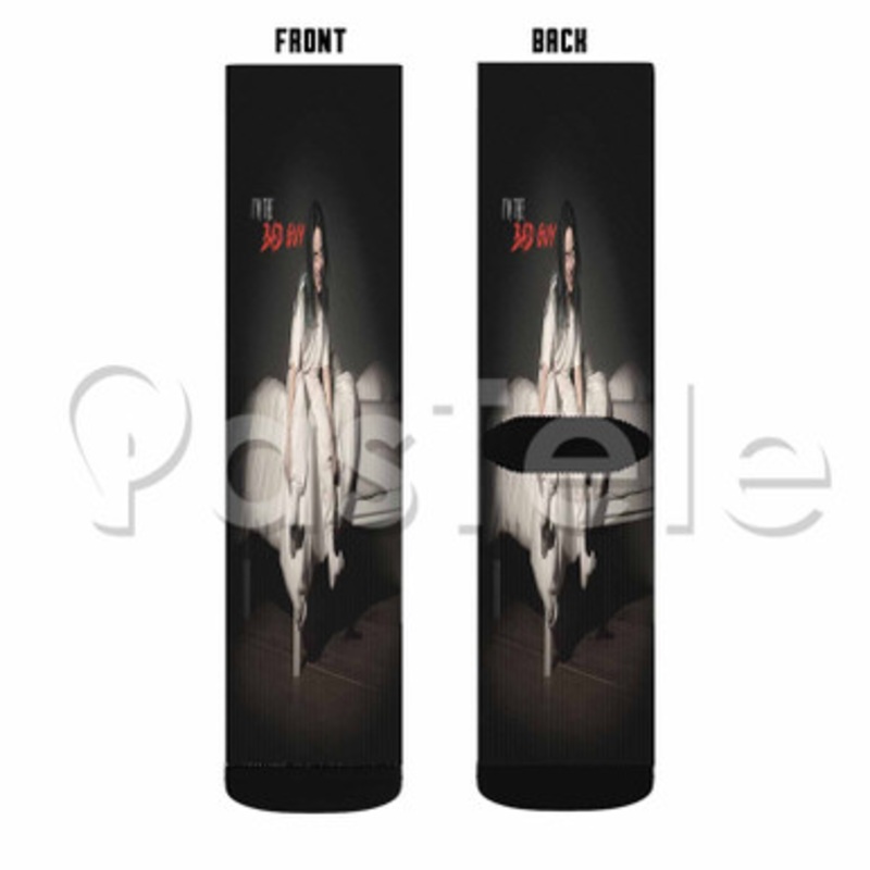 Billie Eilish bad guy Custom Sublimation Personalized Printed Socks Polyester Acrylic Nylon Spandex