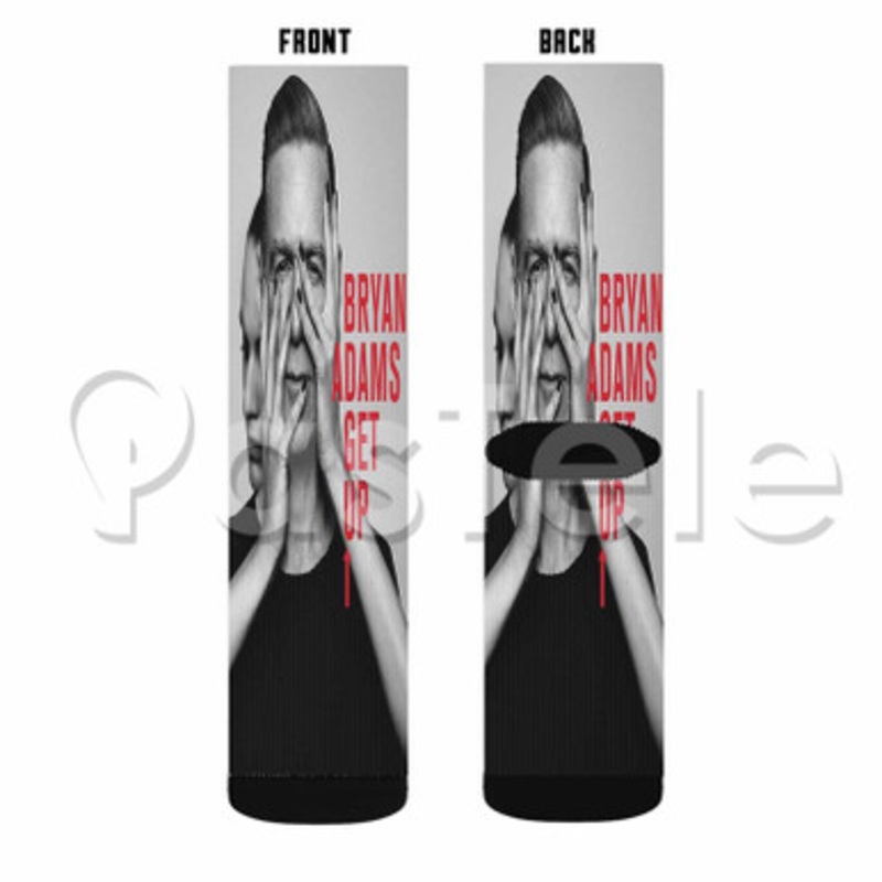 Bryan Adams Get Up Custom Sublimation Personalized Printed Socks Polyester Acrylic Nylon Spandex