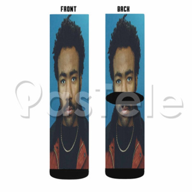 Childish Gambino Donald Glover Custom Sublimation Personalized Printed Socks Polyester Acrylic Nylon Spandex
