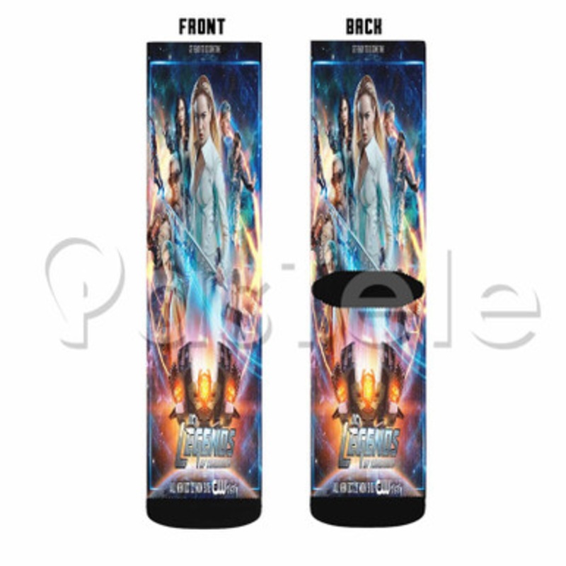Dc s Legends Of Tomorrow Custom Sublimation Personalized Printed Socks Polyester Acrylic Nylon Spandex