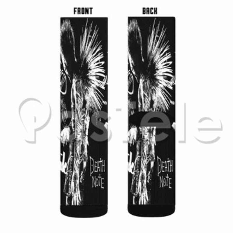 Death Note Custom Sublimation Personalized Printed Socks Polyester Acrylic Nylon Spandex