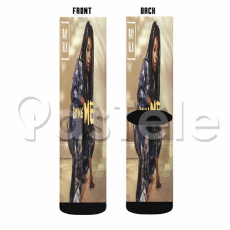 Doing Me RAY BLK Custom Sublimation Personalized Printed Socks Polyester Acrylic Nylon Spandex