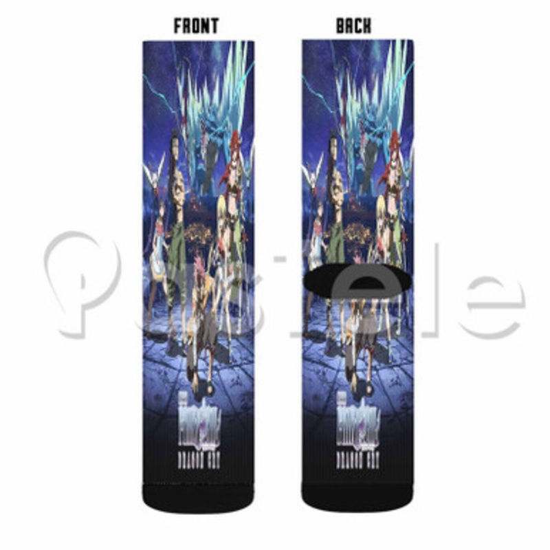 Fairy Tail Custom Sublimation Personalized Printed Socks Polyester Acrylic Nylon Spandex