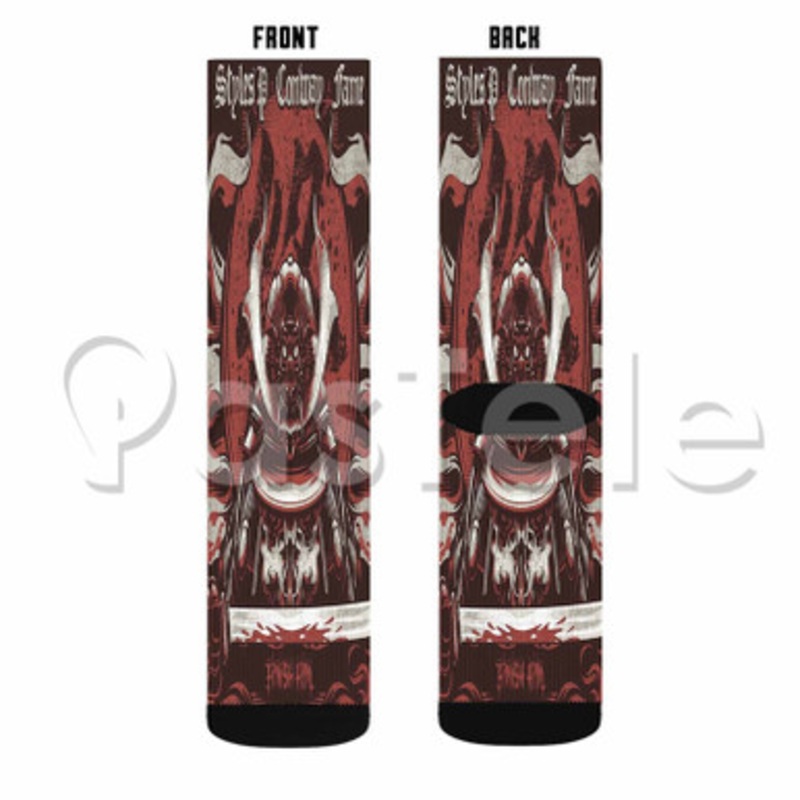 Finish Him Planit Hank Custom Sublimation Personalized Printed Socks Polyester Acrylic Nylon Spandex