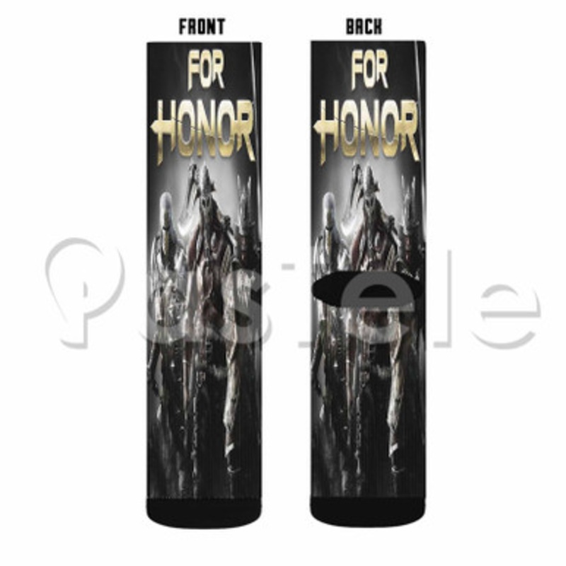 For Honor Custom Sublimation Personalized Printed Socks Polyester Acrylic Nylon Spandex