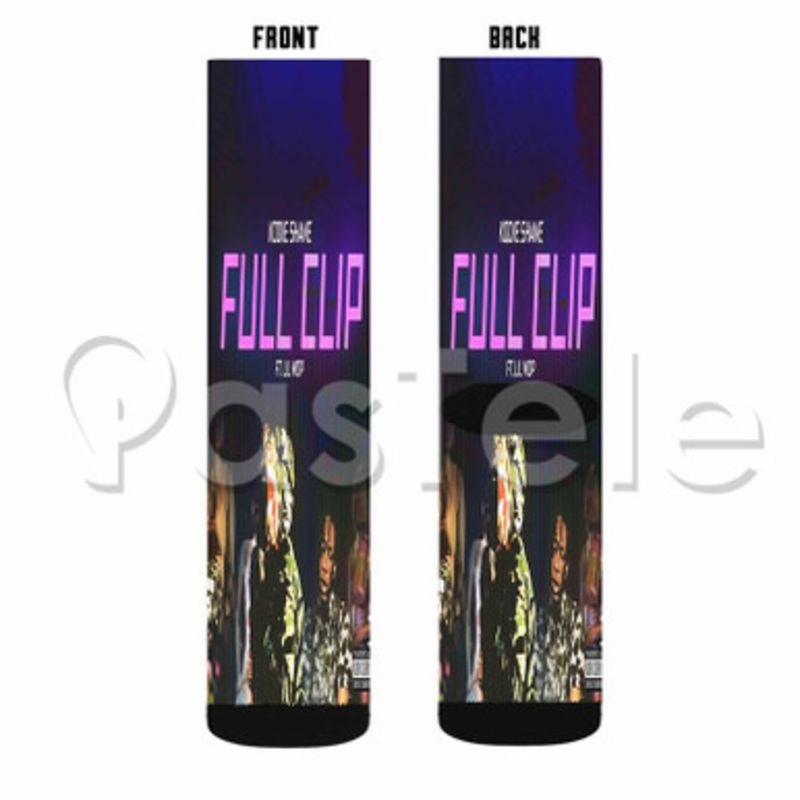 Full Clip Kodie Shane Feat Lil Wop Custom Sublimation Personalized Printed Socks Polyester Acrylic Nylon Spandex