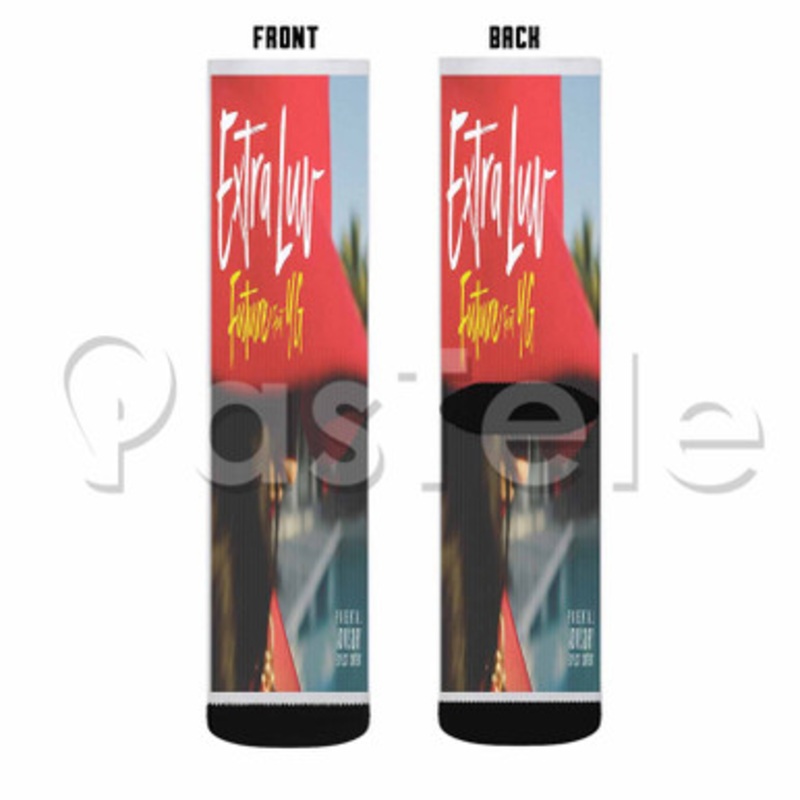 Future Feat YG Extra Luv Custom Sublimation Personalized Printed Socks Polyester Acrylic Nylon Spandex