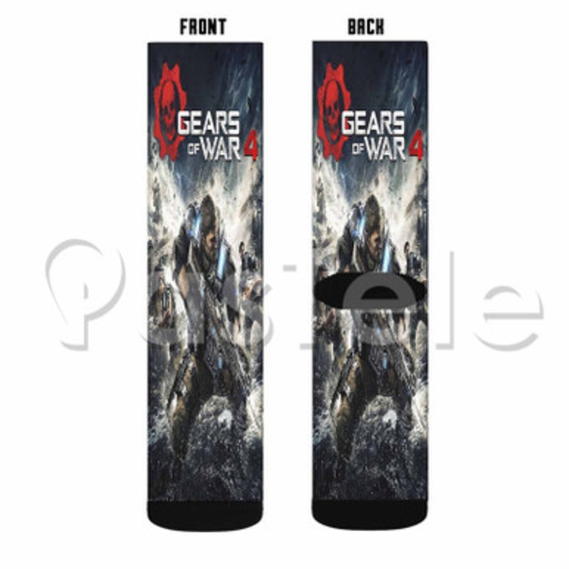 Gears of War 4 Custom Sublimation Personalized Printed Socks Polyester Acrylic Nylon Spandex
